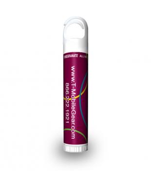 Personalized Pomegranate Lip Balm w/ Clip Cap